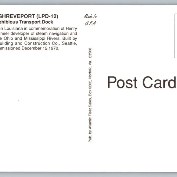 Postcard  Unposted Warships [LP LS] Lot of 8 Historic Collection #1172 - Picture 10 of 16